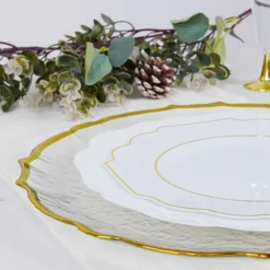 8 Pack Gold Sunflower Scalloped Rim Clear Glass Charger Plates 13" 18 8 Pack Gold Sunflower Scalloped Rim Clear Glass Charger Plates 13" -Home Decor Promotional Store CHRG GLAS0008 GOLD D04.progressive 99656711 06f7 4496 8d4b 45f66ba549b9