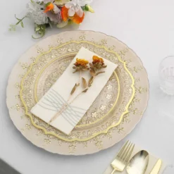 8 Pack Gold Monaco Style Glass Table Serving Plates, Ornate Design Dinner Charger Trays 13" 14 8 Pack Gold Monaco Style Glass Table Serving Plates, Ornate Design Dinner Charger Trays 13" -Home Decor Promotional Store CHRG GLAS0009 GOLD D02