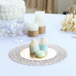 Wired Metal Acrylic Crystal Beaded Charger Plate 14" -Home Decor Promotional Store CHRG MET0002 14 GOLD D15.progressive c00c2100 a413 4909 b317 50672b451cc1