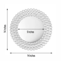 Wired Metal Acrylic Crystal Beaded Charger Plate 14" -Home Decor Promotional Store CHRG MET0002 14 SILV 98 01.progressive c1ef0f90 f762 4167 b9f5 abf08ef27085