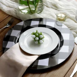 4 Pack Buffalo Plaid Metal Charger Plates, Checkered Picnic Dinner Charger Plates 13" 19 4 Pack Buffalo Plaid Metal Charger Plates, Checkered Picnic Dinner Charger Plates 13" -Home Decor Promotional Store CHRG MET0003 BLK D03.progressive b177ff3a 5737 4b6d 9bf9 f5787b24c97e