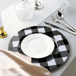 4 Pack Buffalo Plaid Metal Charger Plates, Checkered Picnic Dinner Charger Plates 13" 16 4 Pack Buffalo Plaid Metal Charger Plates, Checkered Picnic Dinner Charger Plates 13" -Home Decor Promotional Store CHRG MET0003 BLK D04.progressive 52cd3bc0 fe3e 4ae6 995f f4fa7d3df3c7