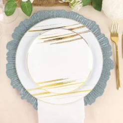 6 Pack Round Reef Acrylic Plastic Charger Plates, Dinner Charger Plates 13" 33 6 Pack Round Reef Acrylic Plastic Charger Plates, Dinner Charger Plates 13" -Home Decor Promotional Store CHRG PLST0001 086 D04