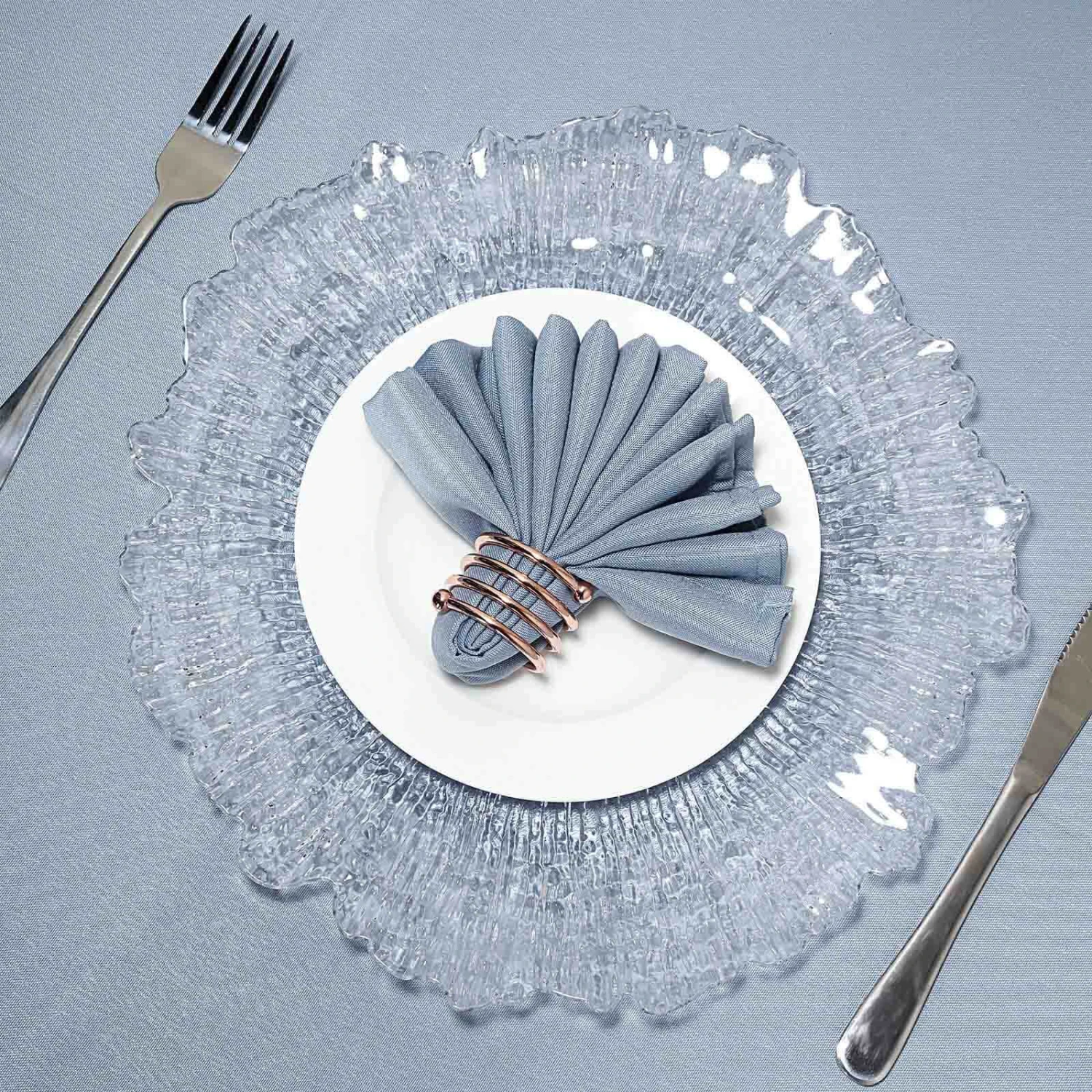 6 Pack Round Reef Acrylic Plastic Charger Plates, Dinner Charger Plates 13" 4 6 Pack Round Reef Acrylic Plastic Charger Plates, Dinner Charger Plates 13" - Image 4
