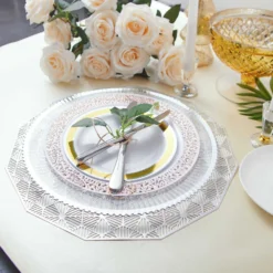 6 Pack Clear Sunray Wavy Rim Acrylic Plastic Charger Plates, Round Dinner Charger Plates 13" -Home Decor Promotional Store CHRG PLST0006 SILV D03.progressive 9bdf86f0 cc4c 493f 9e06 87ceaea9a8eb