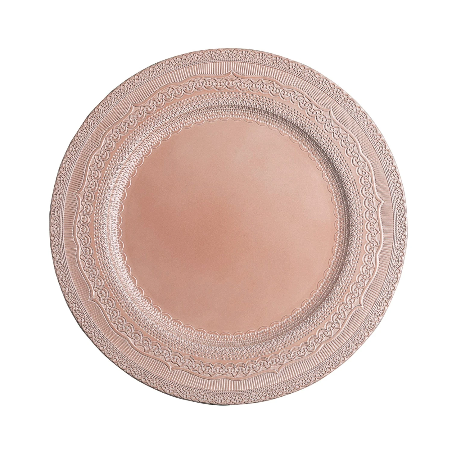 6 Pack Rustic Lace Embossed Acrylic Plastic Charger Plates 13" 15 6 Pack Rustic Lace Embossed Acrylic Plastic Charger Plates 13" - Image 15