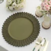 6 Pack Matte Sunflower Plastic Dinner Charger Plates, Disposable Round Serving Trays 13"