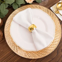 6 Pack Metallic Gold Swirl Rattan Acrylic Charger Plates, 13" Round Farmhouse Plastic Serving Plates 15 6 Pack Metallic Gold Swirl Rattan Acrylic Charger Plates, 13" Round Farmhouse Plastic Serving Plates -Home Decor Promotional Store CHRG PLST0022A GOLD D01