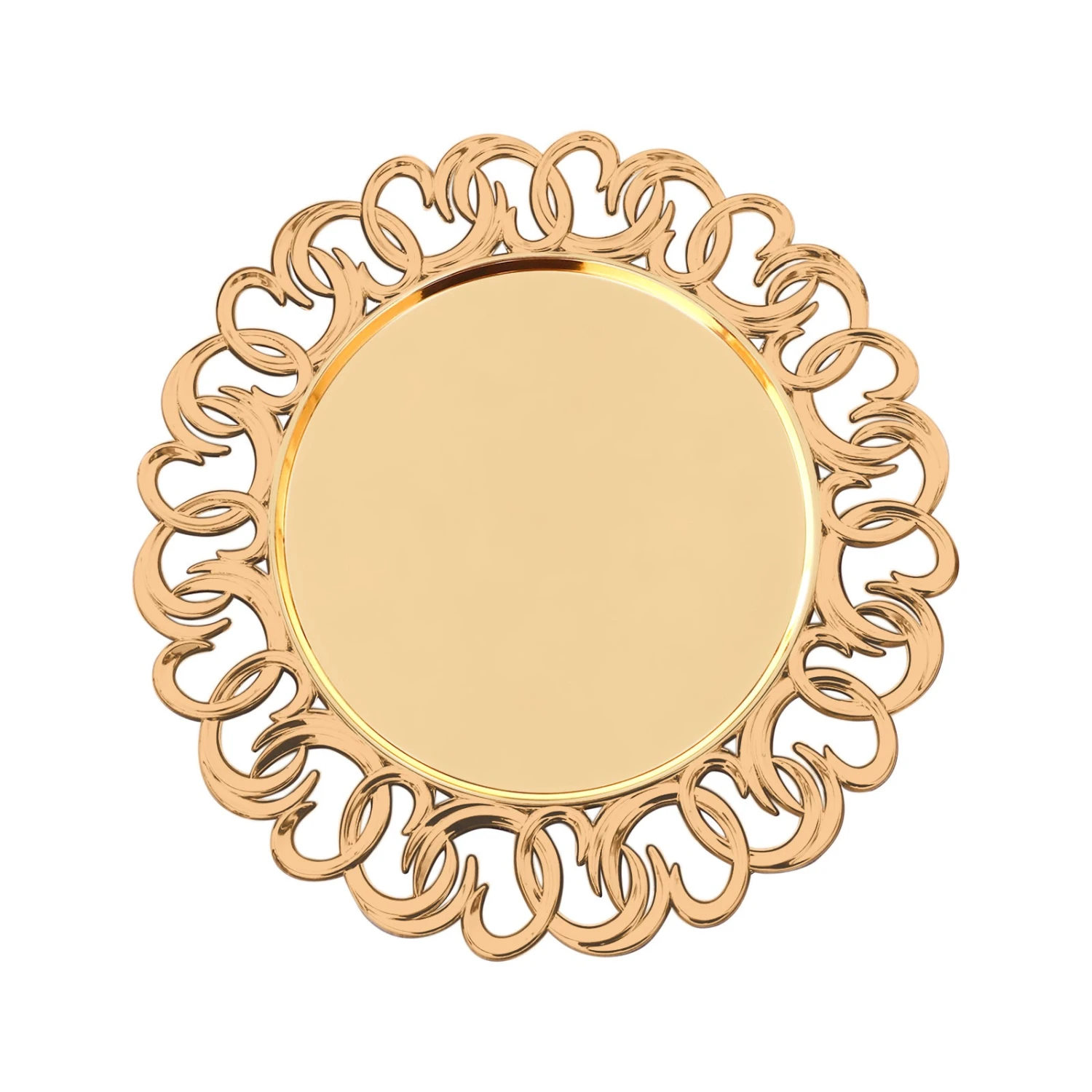 6 Pack Gold Plastic Charger Plates With Entwined Swirl Rim, 13" Round Disposable Serving Plates 8 6 Pack Gold Plastic Charger Plates With Entwined Swirl Rim, 13" Round Disposable Serving Plates - Image 8