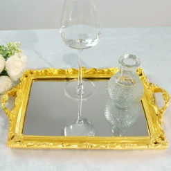 Metallic Resin Decorative Vanity Serving Tray, Rectangle Mirrored Tray - 15"x10" 23 Metallic Resin Decorative Vanity Serving Tray, Rectangle Mirrored Tray - 15"x10" -Home Decor Promotional Store CHRG TRAY011 16 GOLD 02.progressive 4816d760 a12a 4dc8 9262 023f54e78c04