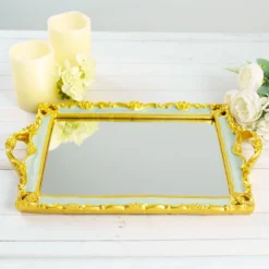 Metallic Resin Decorative Vanity Serving Tray, Rectangle Mirrored Tray - 15"x10" 31 Metallic Resin Decorative Vanity Serving Tray, Rectangle Mirrored Tray - 15"x10" -Home Decor Promotional Store CHRG TRAY011 16 MINT 01.progressive ade05fcd cf26 41f1 835e 0df009894fa0