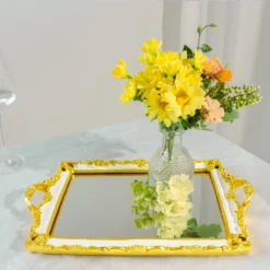 Metallic Resin Decorative Vanity Serving Tray, Rectangle Mirrored Tray - 15"x10" 37 Metallic Resin Decorative Vanity Serving Tray, Rectangle Mirrored Tray - 15"x10" -Home Decor Promotional Store CHRG TRAY011 16 WHT 02.progressive 493b30a3 479e 4564 8cf5 51e223f6e705