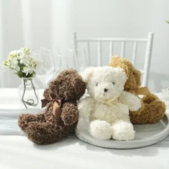 Set Of 3 Cute Plush Stuffed Teddy Bears Centerpiece Decor, Soft Toy Animals Party Decorations - Dark Brown,Ivory,Natural 7" 20 Set Of 3 Cute Plush Stuffed Teddy Bears Centerpiece Decor, Soft Toy Animals Party Decorations - Dark Brown,Ivory,Natural 7" -Home Decor Promotional Store DECO BEAR01 SET D05