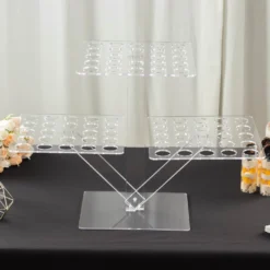 Clear 3-Tier Acrylic 72-Slot Mini Cupcake Display Stand, Foldable Plastic Shot Glass Ice Cream Cone Tray 18" Tall 17 Clear 3-Tier Acrylic 72-Slot Mini Cupcake Display Stand, Foldable Plastic Shot Glass Ice Cream Cone Tray 18" Tall -Home Decor Promotional Store DSP TR0007 72 CLR D04