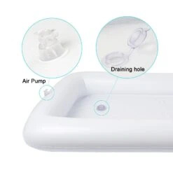 2 Pack Inflatable Cooler Buffet Serving Bar For BBQ Picnic Pool Party - 50"L X 24"W -Home Decor Promotional Store FLOAT TRAY 01 4 WHT D06