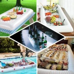 2 Pack Inflatable Cooler Buffet Serving Bar For BBQ Picnic Pool Party - 50"L X 24"W -Home Decor Promotional Store FLOAT TRAY 01 4 WHT EBC2 760x760 522eb91a a8e8 4fff 9237 cd2e5a2f2fb7