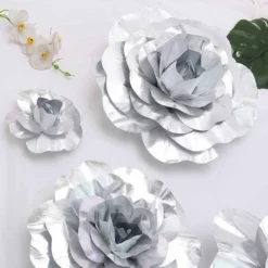 2 Pack Large Real Touch Artificial Foam DIY Craft Roses 20" -Home Decor Promotional Store FOAM FLO001 SILV D08