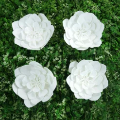 4 Pack Real-Like Soft Foam Craft Daisy Flower Heads 12" -Home Decor Promotional Store FOAM FLO003 12 WHT 01