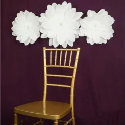2 Pack Life-Like Foam Dahlia Flowers 20" -Home Decor Promotional Store FOAM FLO004 20 WHT D01