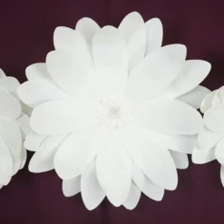 2 Pack Life-Like Foam Dahlia Flowers 20" -Home Decor Promotional Store FOAM FLO004 20 WHT D05
