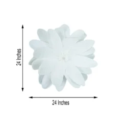 2 Pack Life-Like Soft Foam Craft Dahlia Flower Heads 24" -Home Decor Promotional Store FOAM FLO004 24 WHT 98