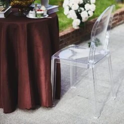 Clear Acrylic Banquet Ghost Chair With Oval Back, Transparent Armless Accent Chair 17 Clear Acrylic Banquet Ghost Chair With Oval Back, Transparent Armless Accent Chair -Home Decor Promotional Store FURN BANQ02 CLR D01.progressive ff3b51f4 87d6 4bc5 8827 b632f5b67a10