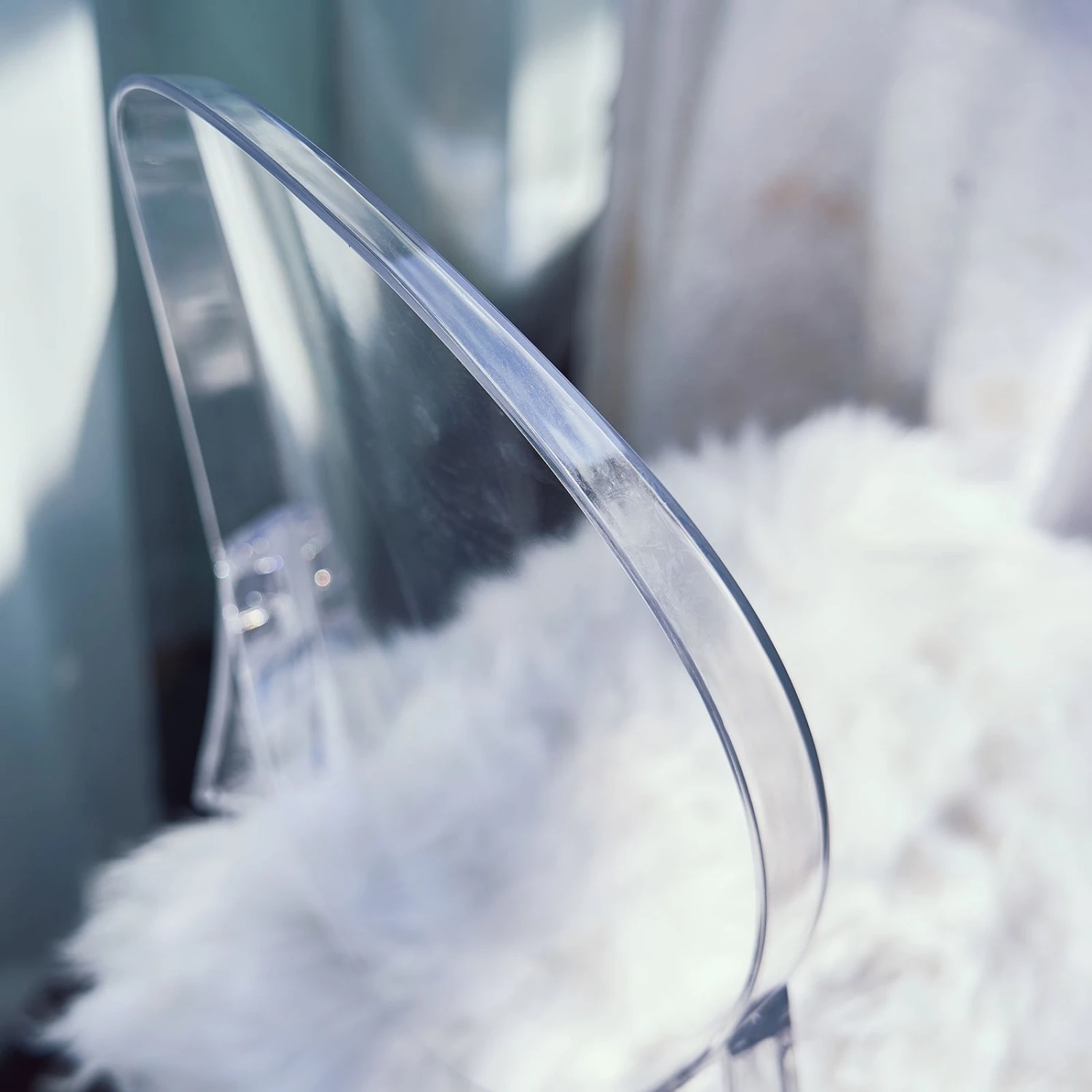 Clear Acrylic Banquet Ghost Chair With Oval Back, Transparent Armless Accent Chair 11 Clear Acrylic Banquet Ghost Chair With Oval Back, Transparent Armless Accent Chair - Image 11