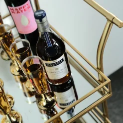 Gold Metal 3-Tier Bar Cart Mirror Serving Tray Kitchen Trolley, Teacart Island Trolley 3ft Tall -Home Decor Promotional Store FURN CART 002 GOLD D15.progressive a1ec47f2 5887 4803 bc3c 9911e092928f