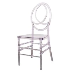 Stackable Clear Acrylic Phoenix Chiavari Ghost Chair, Transparent Resin Armless Oval Back Chair -Home Decor Promotional Store FURN CHIV03 CLR 99