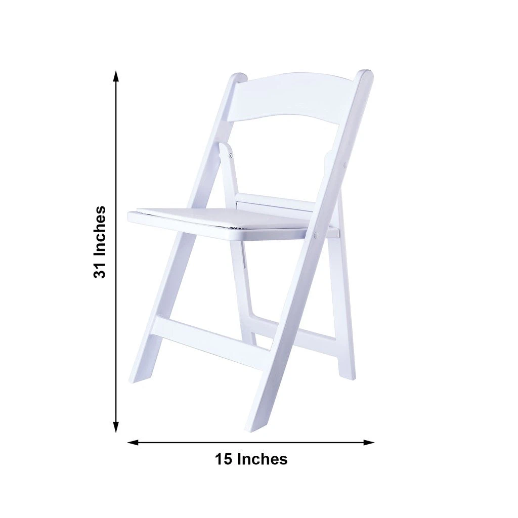 White Folding Chair With Vinyl Padded Seat - Home Event Chairs 13 White Folding Chair With Vinyl Padded Seat - Home Event Chairs - Image 13