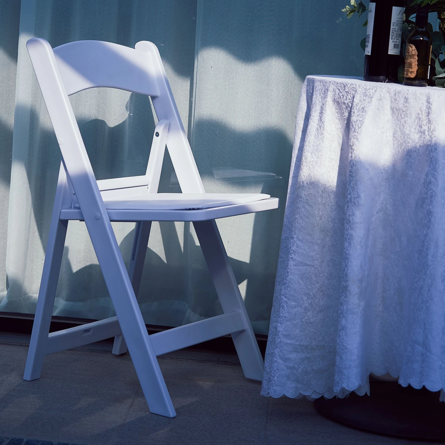 White Folding Chair With Vinyl Padded Seat - Home Event Chairs 11 White Folding Chair With Vinyl Padded Seat - Home Event Chairs - Image 11