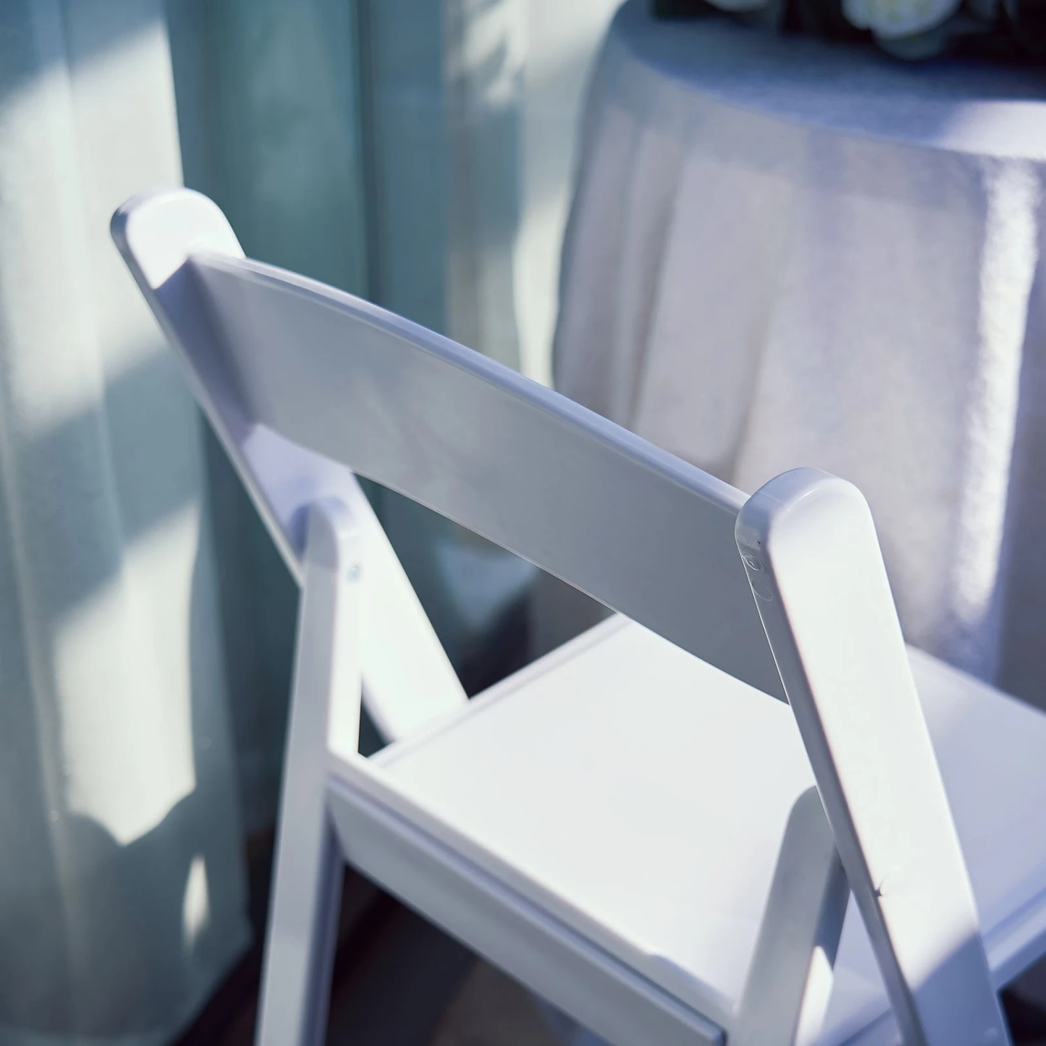 White Folding Chair With Vinyl Padded Seat - Home Event Chairs 12 White Folding Chair With Vinyl Padded Seat - Home Event Chairs - Image 12
