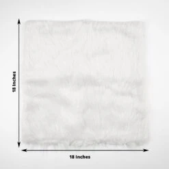 2 Pack | 18" White Faux Fur Sheepskin Throw Pillow Cases, Square Pillow Covers -Home Decor Promotional Store FURN PLW FUR01 18 WHT 98.progressive 252e83ff b663 484d 9641 86388404a412