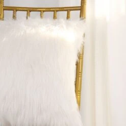 2 Pack | 18" White Faux Fur Sheepskin Throw Pillow Cases, Square Pillow Covers -Home Decor Promotional Store FURN PLW FUR01 18 WHT D06.progressive 62491cd7 2f23 476d 9b13 968fcebdbfa6