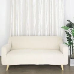 Easy Fit Stretch Sofa Slipcover, 1-Piece Loveseat Couch Cover Furniture Protector, Spandex Jacquard Fabric With Elastic Bottom -Home Decor Promotional Store FURN SOFA JAC 2 IVR D08 grande.progressive d126cade bc82 4800 9344 0fa880a90a9b