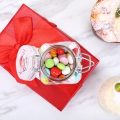 12 Pack 4 Oz Clear Small Glass Jars With Clear Flip Lids And Metal Bails -Home Decor Promotional Store GLAS JAR02 CLR D04