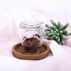 12 Pack 4 Oz Clear Small Glass Jars With Clear Flip Lids And Metal Bails -Home Decor Promotional Store GLAS JAR02 CLR 02