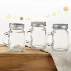 12 Pack 4 Oz Home Accent Clear Rustic Mason Jars With Handles -Home Decor Promotional Store GLAS JAR03 CLR A.progressive 0a7c1b48 0d2b 4240 a3d7 81523f9ca7ac