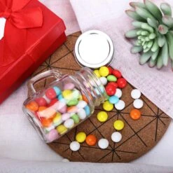 12 Pack 4 Oz Home Accent Clear Rustic Mason Jars With Handles -Home Decor Promotional Store GLAS JAR03 CLR D09