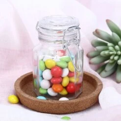 12 Pack 4 Oz Clear Hexagon Glass Jars