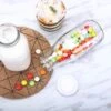 12 Pack 11 Oz Clear Glass Favor Milk Bottles With Lids