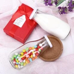 12 Pack 11 Oz Clear Glass Favor Milk Bottles With Lids -Home Decor Promotional Store GLAS JAR06 CLR D11 c452b3d7 dc8a 4c8b b5e3 88c2363dc5fe