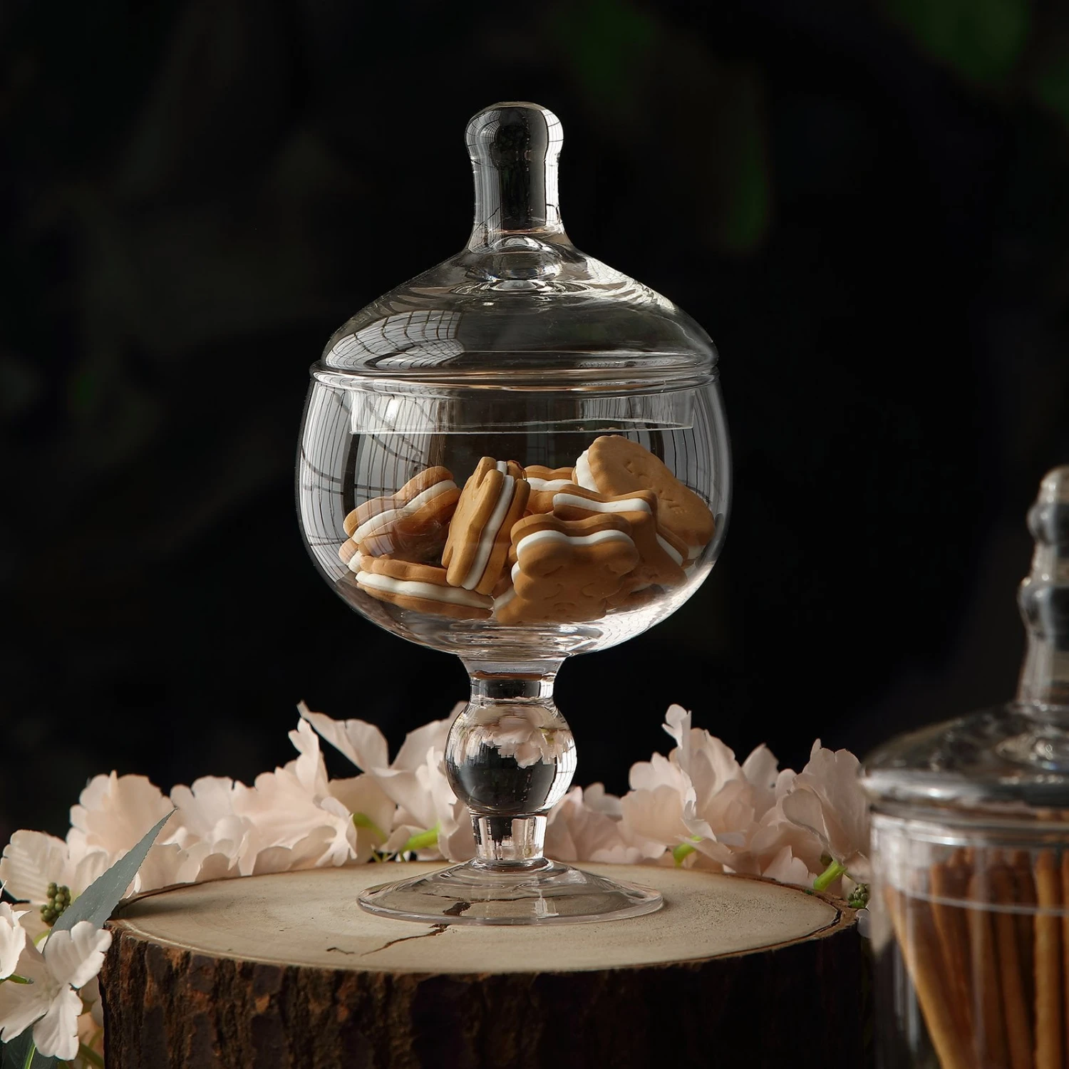 Set Of 3 Glass Apothecary Candy Jars With Lids - 9"/10"/11" 16 Set Of 3 Glass Apothecary Candy Jars With Lids - 9"/10"/11" - Image 16