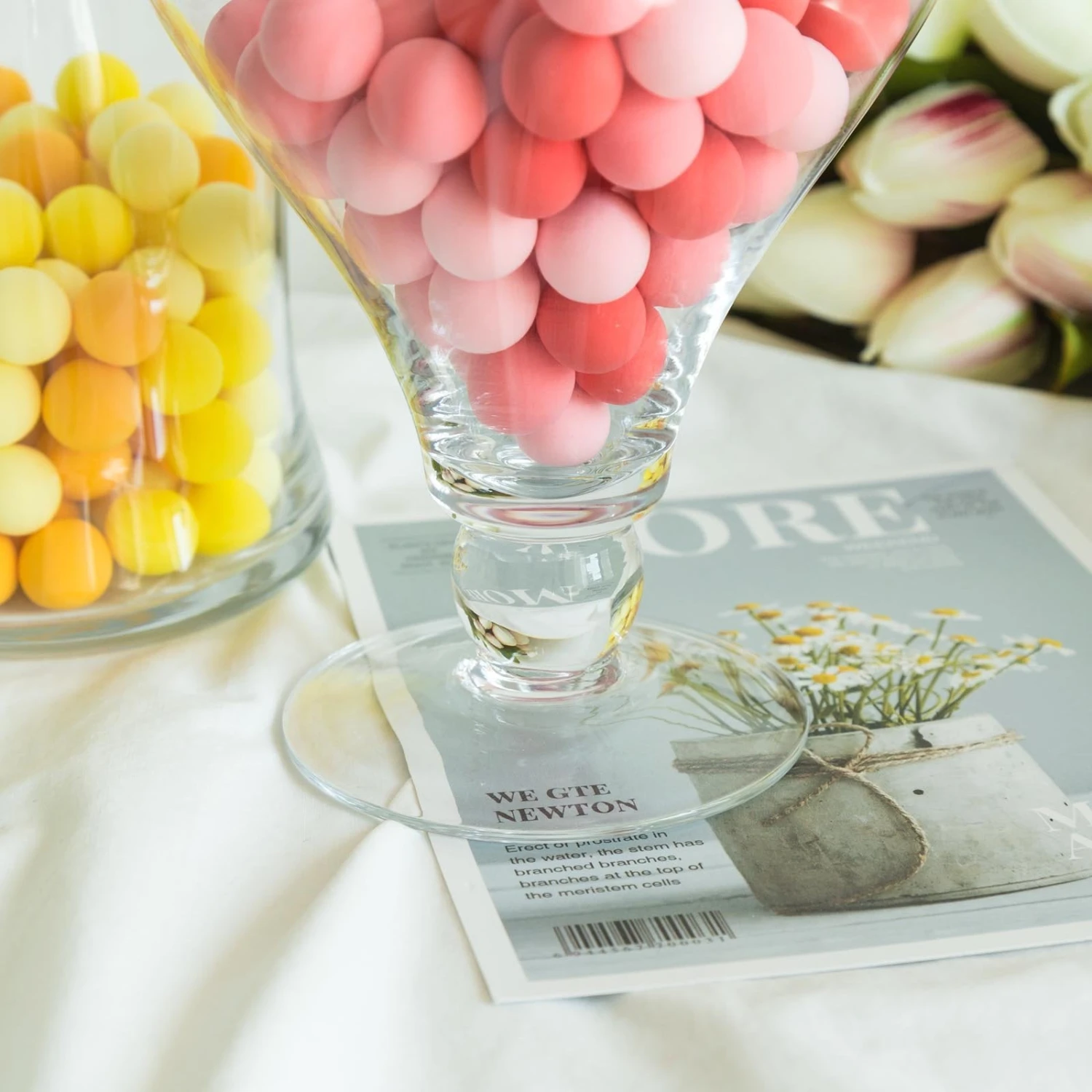 Set Of 3 Glass Apothecary Candy Jars With Lids - 9"/13"/14" 12 Set Of 3 Glass Apothecary Candy Jars With Lids - 9"/13"/14" - Image 12