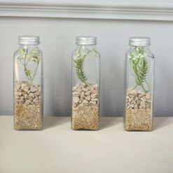 12 Pack | 12oz French Square Clear Glass Jars With Aluminum Caps, Refillable Glass Storage Bottles - 7" 18 12 Pack | 12oz French Square Clear Glass Jars With Aluminum Caps, Refillable Glass Storage Bottles - 7" -Home Decor Promotional Store GLAS JAR21 12 CLR D04