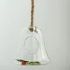 Air Plant Hanging Glass Bell Shaped Terrarium With Twine Rope, Free-Falling Planter 9"