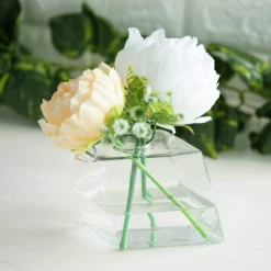 3 Pack - Rhombus Glass Wall Vase - Indoor Wall Mounted Planters - Hanging Terrariums -Home Decor Promotional Store GLAS VASE003 DIA CLR D05