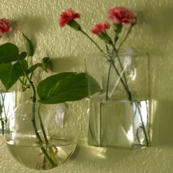 3 Pack - Modish Round Glass Wall Vase - Indoor Wall Mounted Planters - Hanging Terrariums -Home Decor Promotional Store GLAS VASE003 RND5 CLR D02 83a67d9d 898f 4fc2 a14c 825ba42661ac