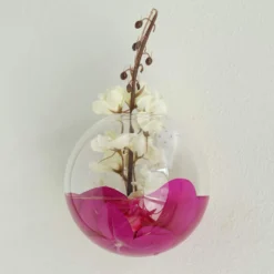 3 Pack - Modish Round Glass Wall Vase - Indoor Wall Mounted Planters - Hanging Terrariums -Home Decor Promotional Store GLAS VASE003 RND5 CLR D06 c06ead39 91cb 45f4 a492 9a1d340f2029