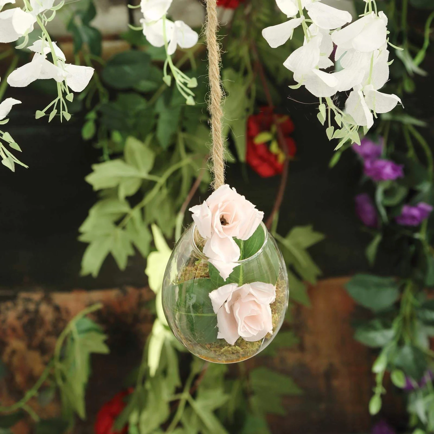 3 Pack - Egg Shaped Glass Wall Vase - Indoor Wall Mounted Planters - Hanging Terrariums 5 3 Pack - Egg Shaped Glass Wall Vase - Indoor Wall Mounted Planters - Hanging Terrariums - Image 5